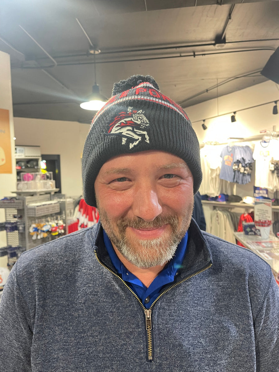 BRP New Era Knit Pom Pom Beanie – Binghamton Rumble Ponies