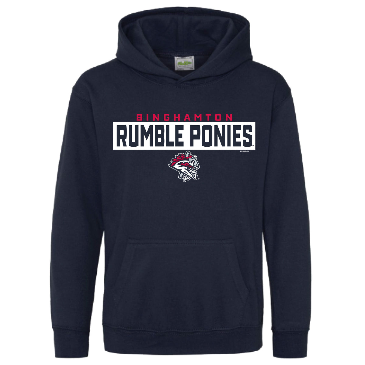 BRP Youth Rumble Ponies Navy Hoodie – Binghamton Rumble Ponies