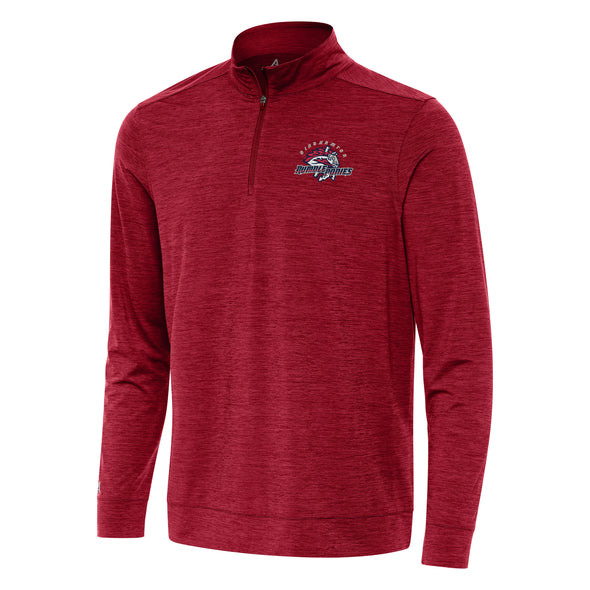 BRP NEW!  CARDINAL RED BUFFED FLEECE 1/4 ZIP PULLOVER