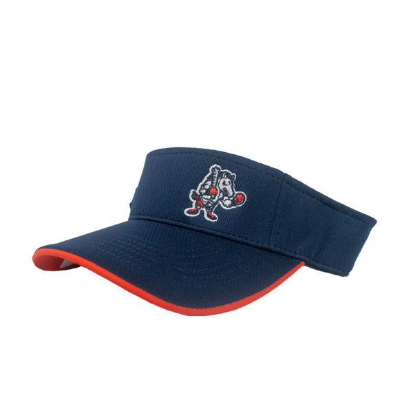 BRP Navy Blue Visor With Red Trim And Boxing Rowdy Logo BRP Navy Blue Visor With Red Trim And Boxing Rowdy Logo