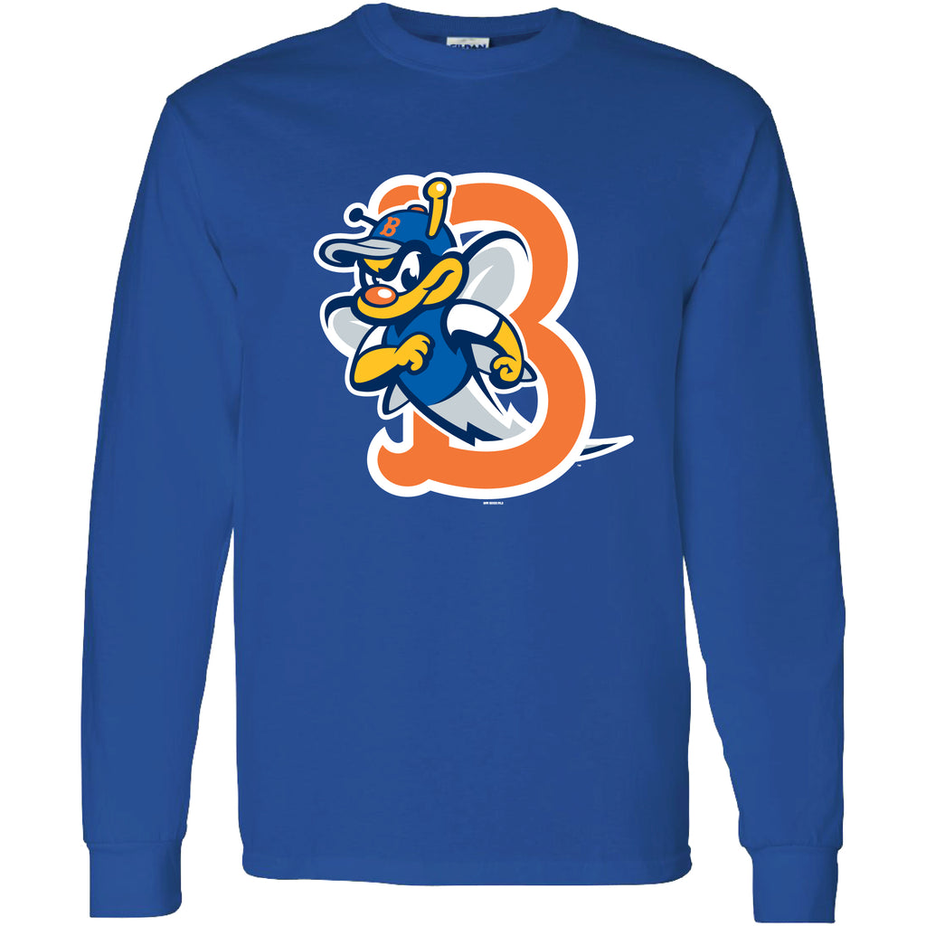 トップス F.C.R.B. MLB TOUR L/S B&W BIG LOGO TEE BRP B-Mets Royal Long Sleeve Logo Tee – Binghamton Rumble Ponies