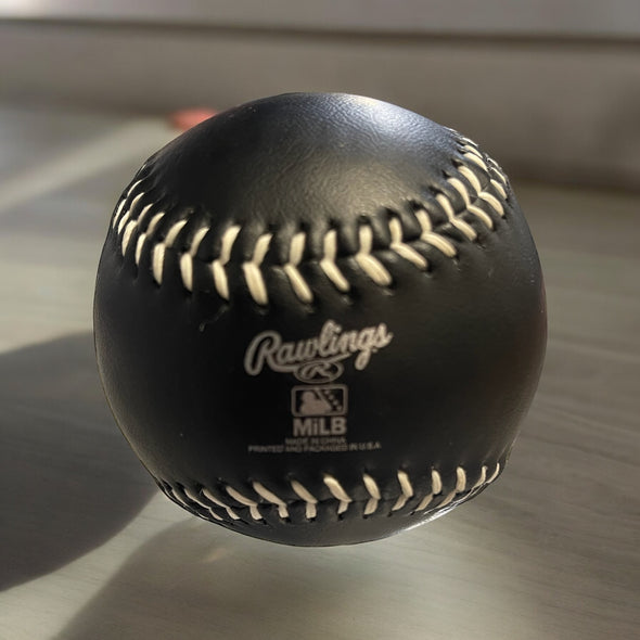 BRP Rawlings Collectible Black Baseball with Silver Stitching