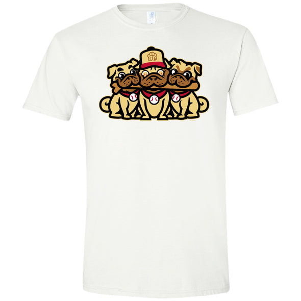 BRP NEW! Adult White Night of the Grumble Pugs Double-Sided Theme Night White T-Shirt