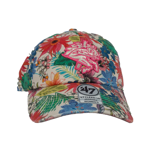 BRP  '47 Brand Clean-Up "Pollinator" Floral Design Adj Hat W/Carousel Horse Logo