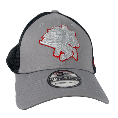BRP New Era Flex-Fit 3930 Gray Crown & Brim Hat with Black Mesh