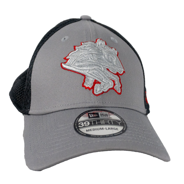 BRP New Era Flex-Fit 3930 Gray Crown & Brim Hat with Black Mesh