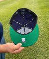 BRP NEW! B-Mets 59FIFTY NAVY BLUE ON-FIELD REPLICA w/GREEN UNDERVISOR New Era hat