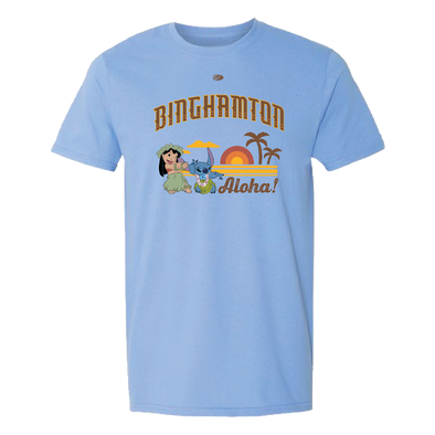 Adult Lilo and Stitch Aloha Shirt Themed Tee