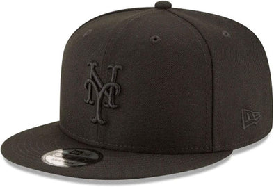 BRP New York Mets New Era Black on Black 9FIFTY Snapback Adjustable Hat