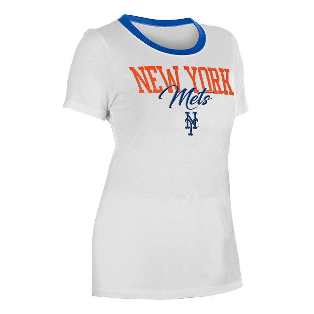 BRP NEW NY Mets Women s White S S T Shirt Binghamton Rumble Ponies