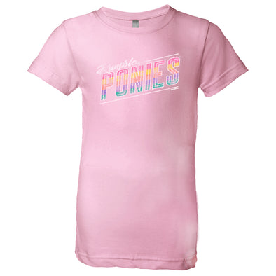 BRP NEW ARRIVAL!  YOUTH GIRLS' PRINCESS T-SHIRT WITH RAINBOW WORDMARK